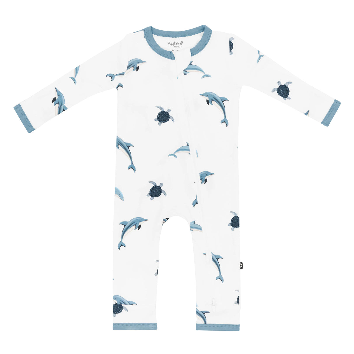 Zippered Romper in Dolphin | Kyte Baby