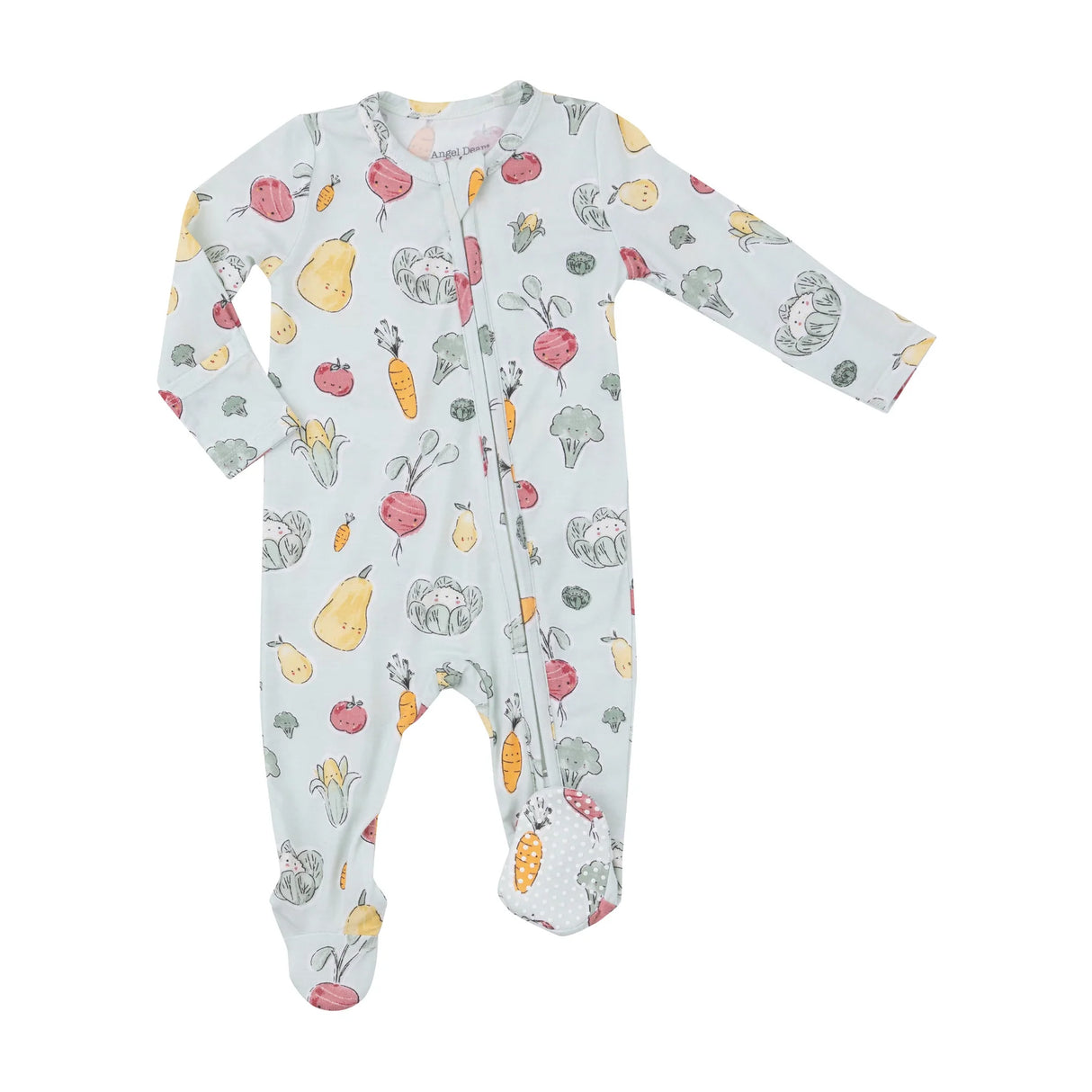 Two Way Zipper Footie - Watercolor Baby Veggies | Angel Dear - Jenni Kidz