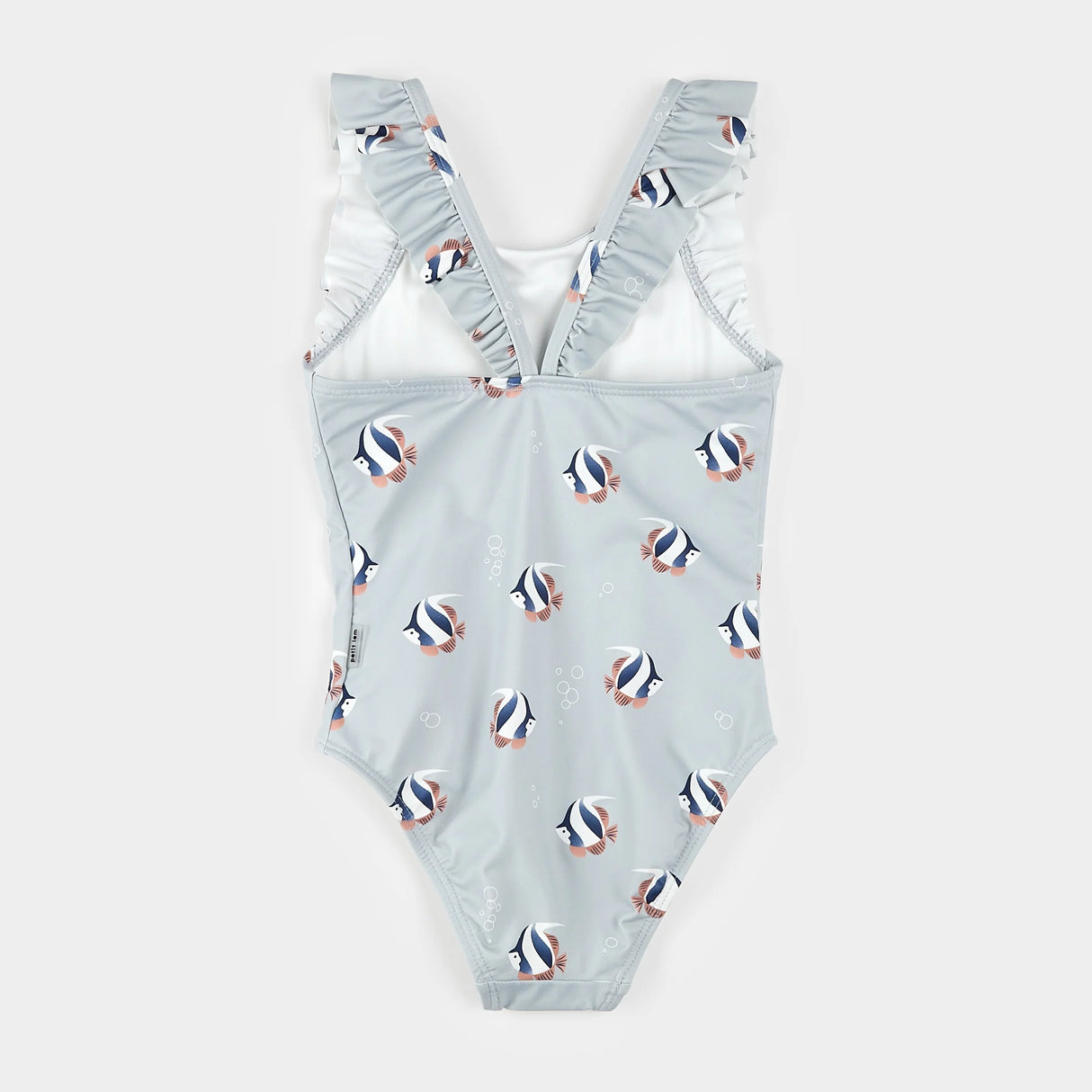 Tropical Fish Print on Blue Mist Swimsuit| Petit Lem