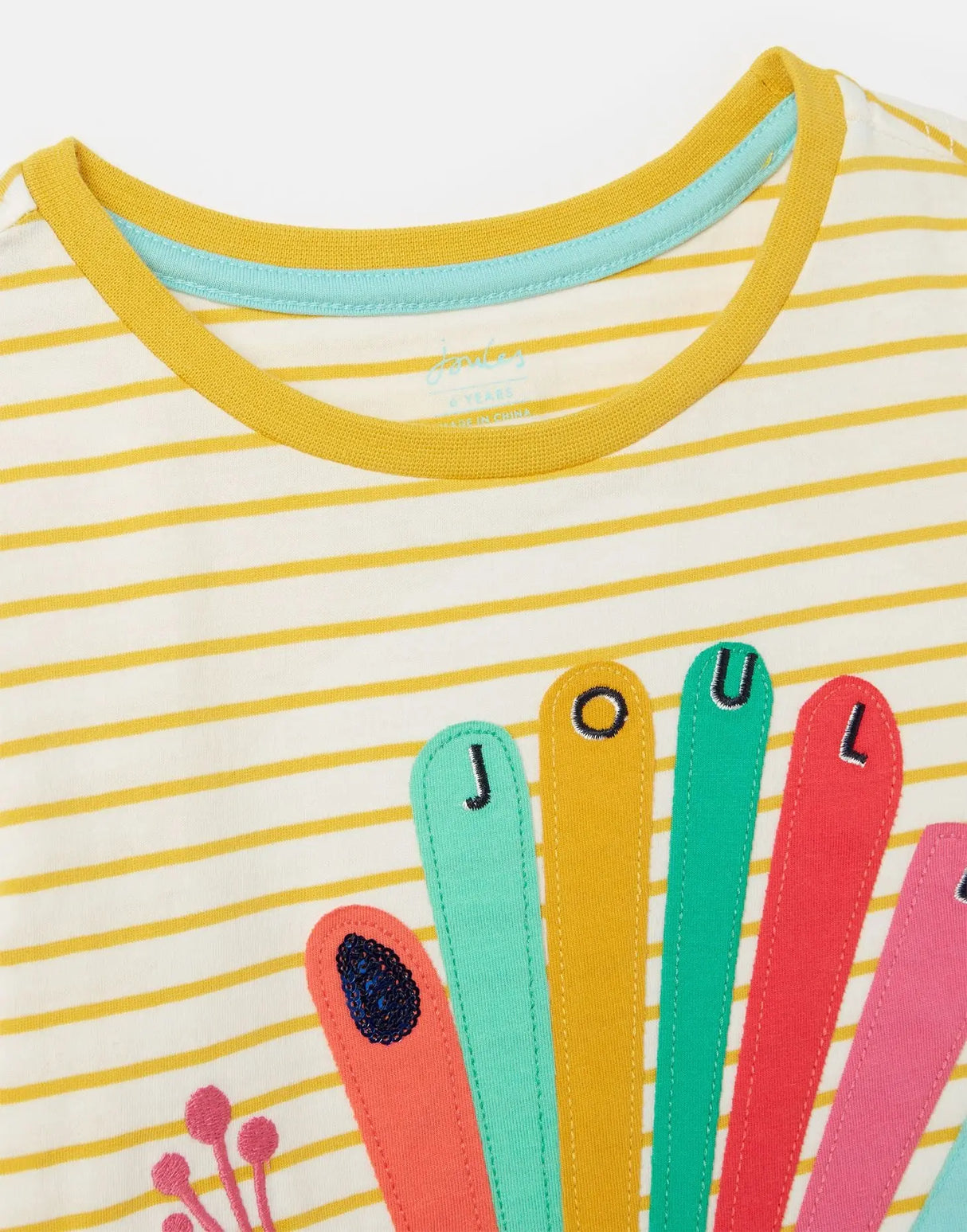 Ava Long Sleeve Applique Artwork T-Shirt | Joules | Joules | Jenni Kidz