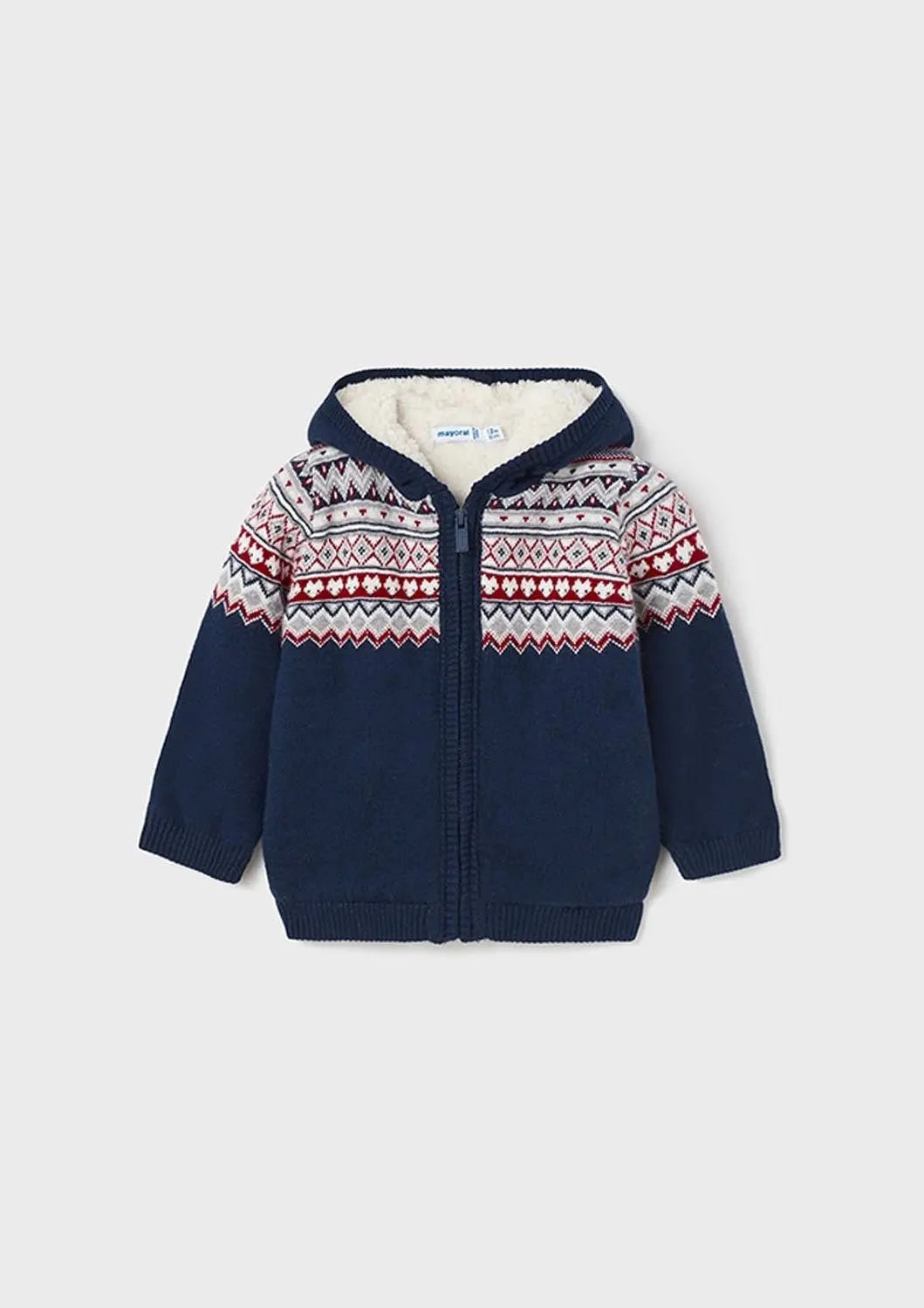 Boys NAVY KNIT CARDIGAN HOODED | Mayoral | Mayoral | Jenni Kidz