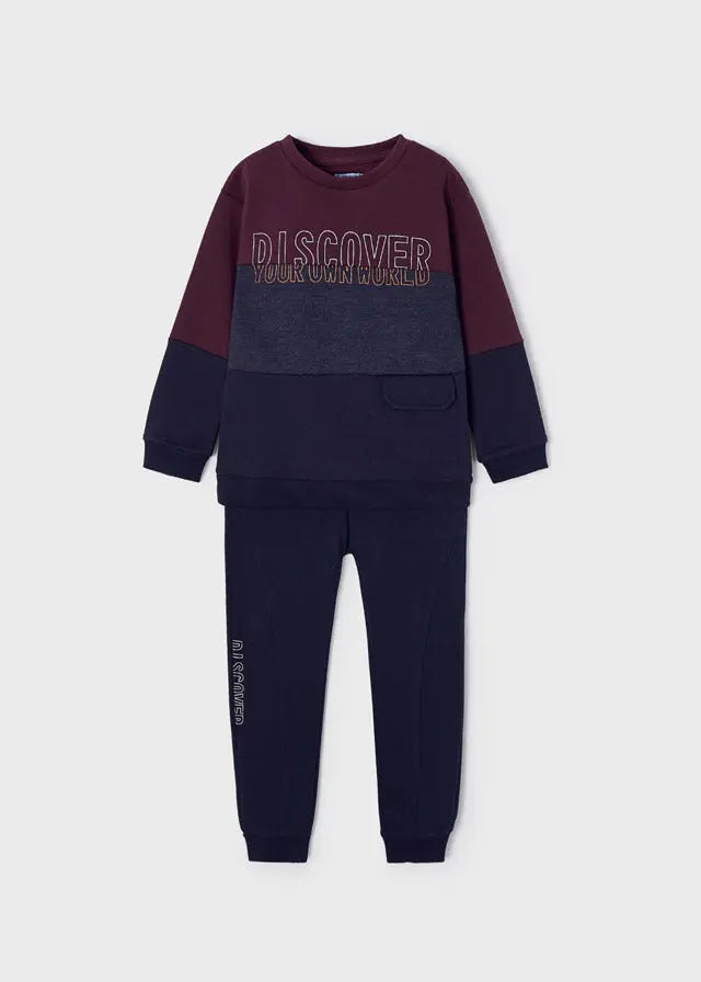 Boys Sweat Tracksuit - Ciruela | Mayoral | Mayoral | Jenni Kidz