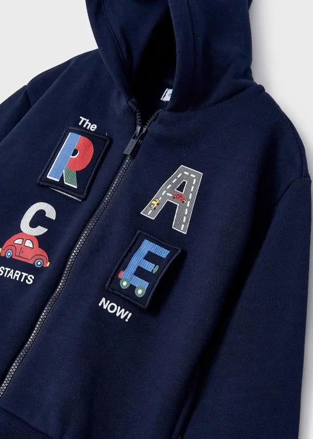 Car Zip Up Sweatshirt Hoodie | Mayoral | Mayoral | Jenni Kidz