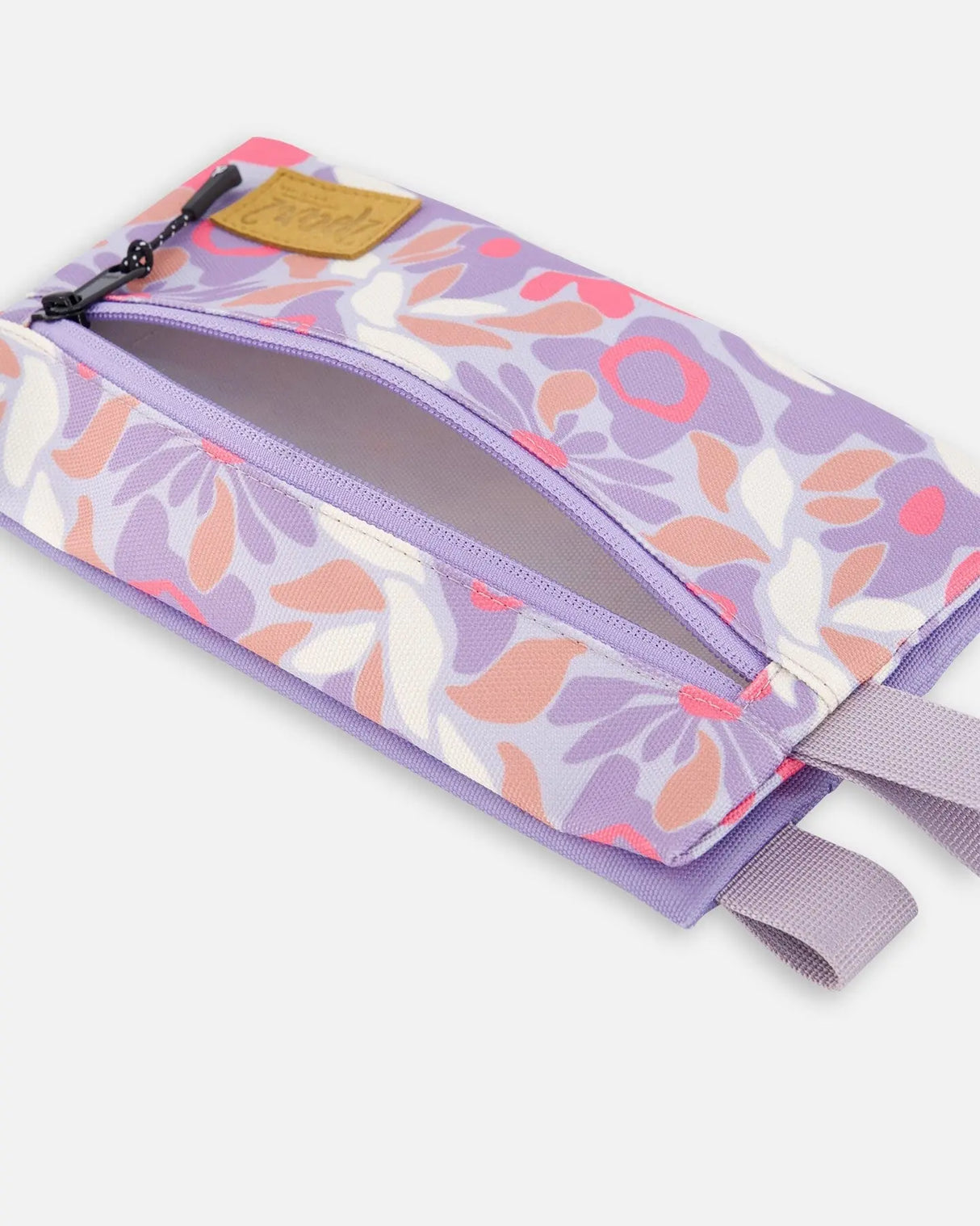 Double Pencil Case Lilac Cat Print | Deux par Deux | Jenni Kidz