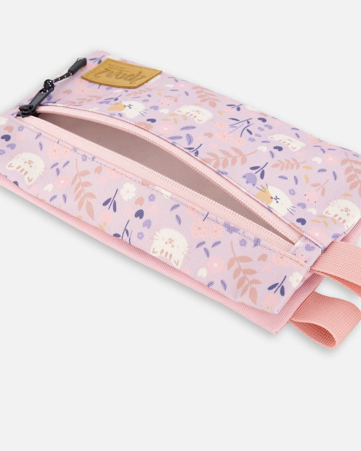 Double Pencil Case Lilac Retro Flower Print | Deux par Deux | Jenni Kidz