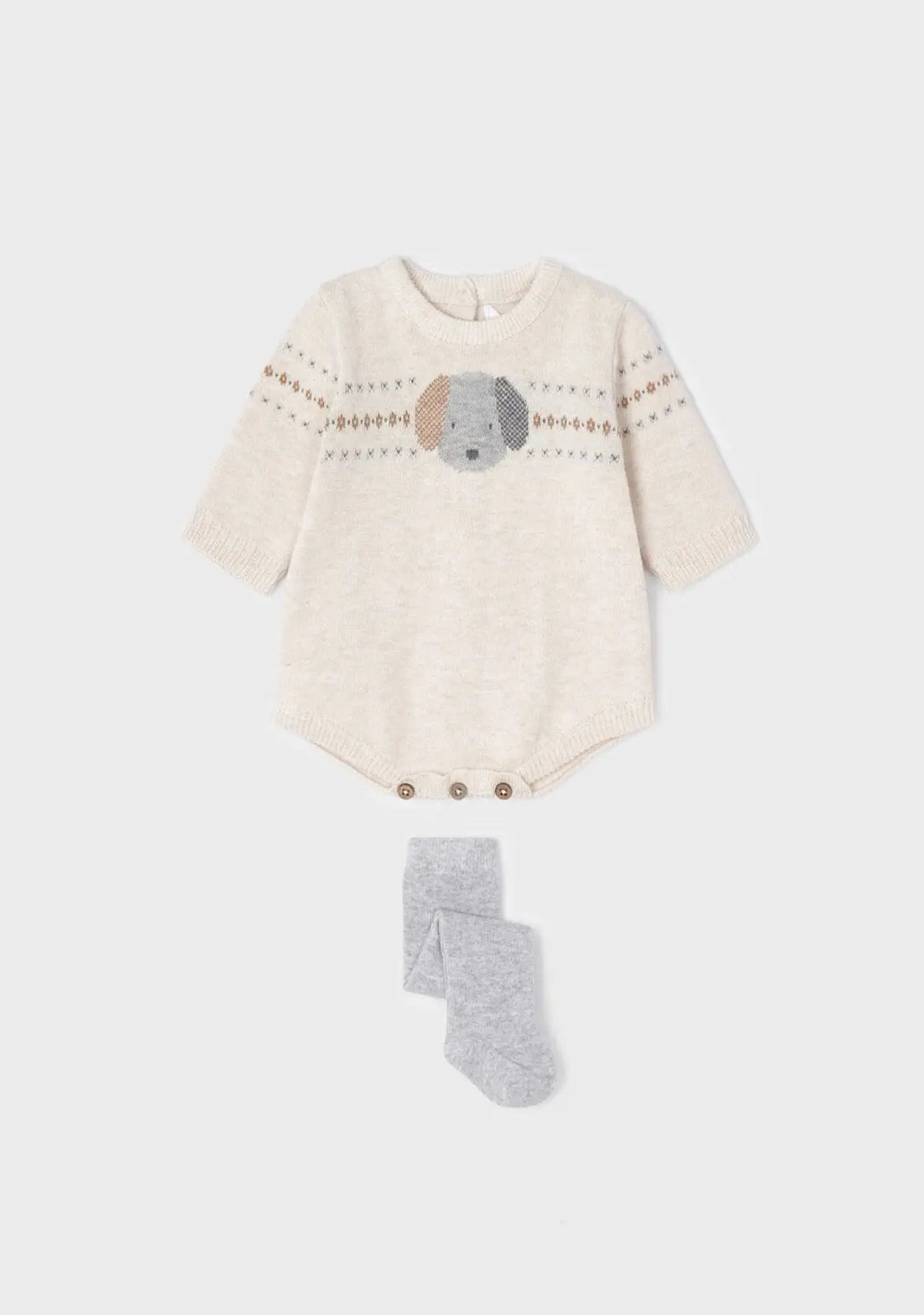 ECOFRIENDS knitted romper with tights set newborn | Mayoral | Mayoral | Jenni Kidz