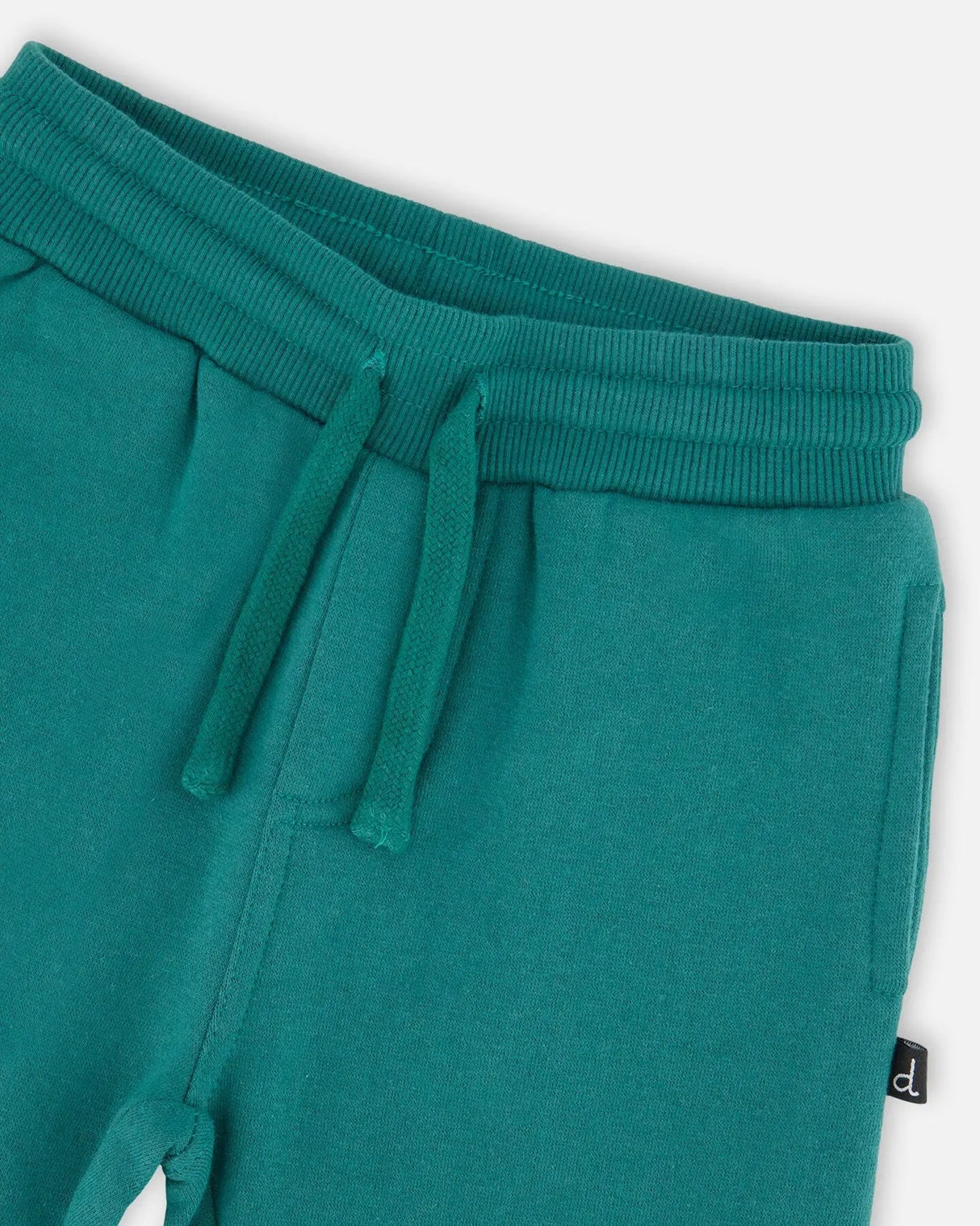 Fleece Sweatpants With Articulated Knees Forest Green | Deux par Deux | Jenni Kidz