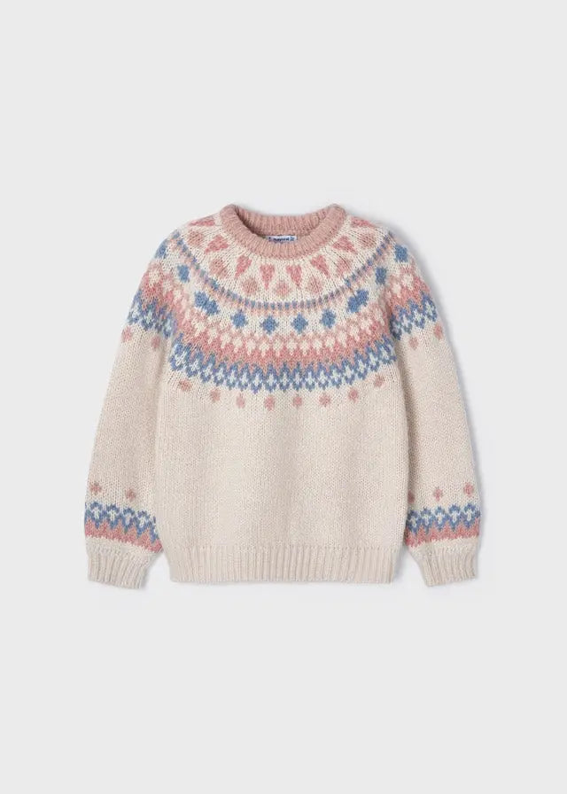 Girls Knitted Jacquard Sweater | Mayoral | Mayoral | Jenni Kidz