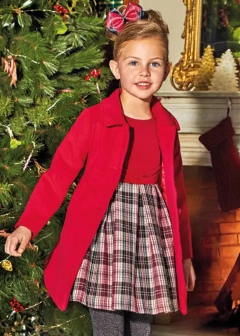 Girls Red Traditional Mouflon Coat | Mayoral | Mayoral | Jenni Kidz