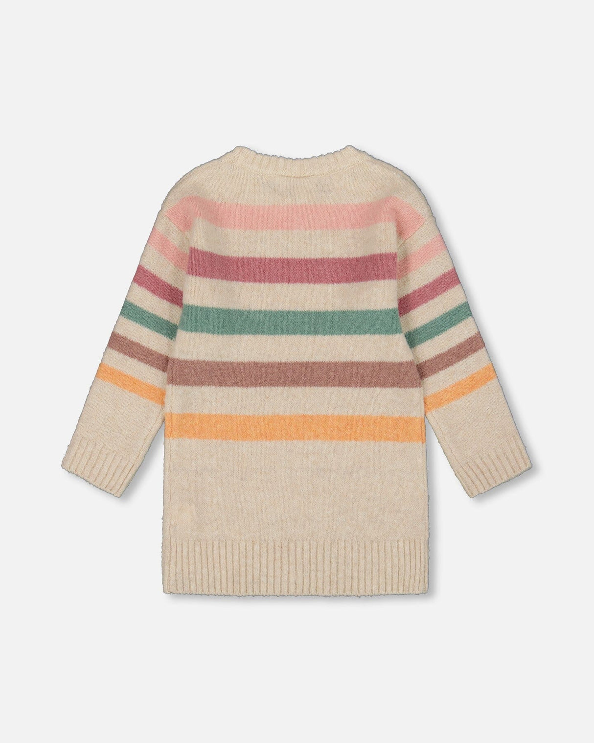 Knitted Tunic Off-White With Stripes-3