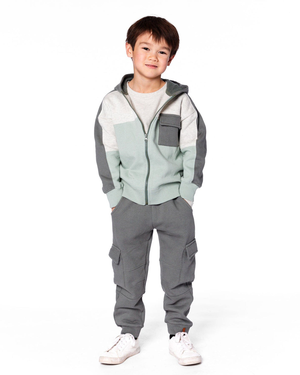 Fleece Sweatpants With Pockets Dark Gray-1