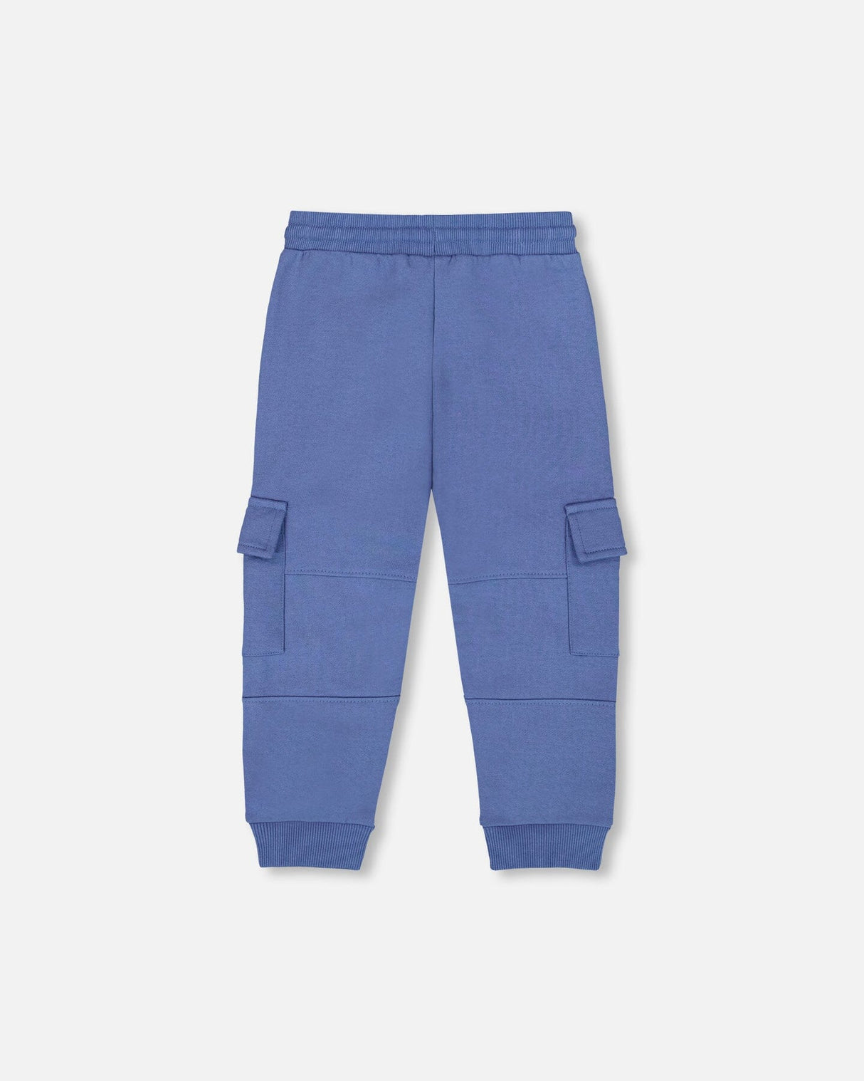 Fleece Sweatpants With Cargo Pockets Blue-2
