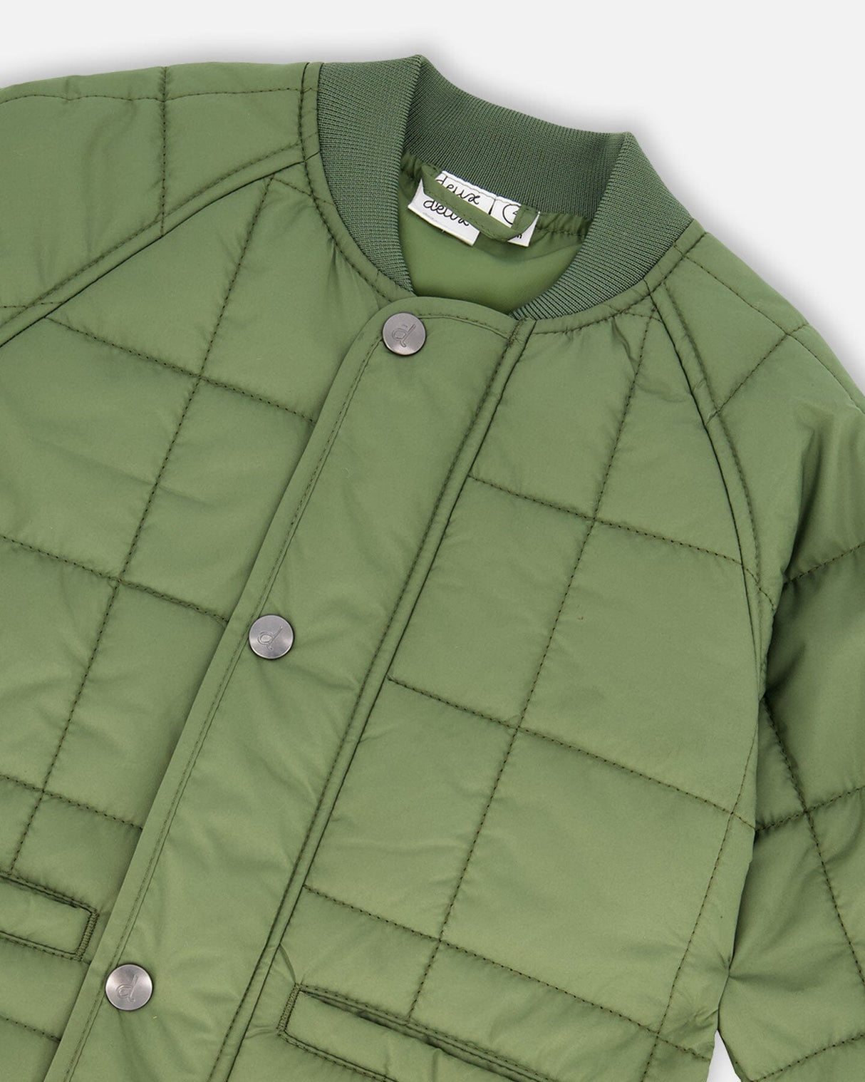 Quilted Mid-Season Jacket Khaki-4