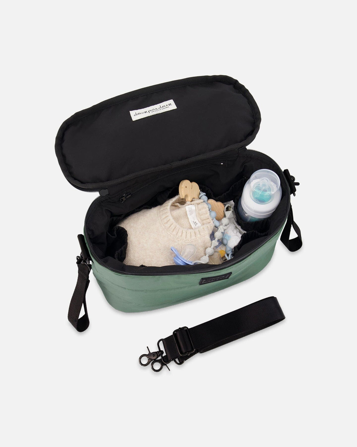 Mini Diaper Bag Dark Gray Green-1