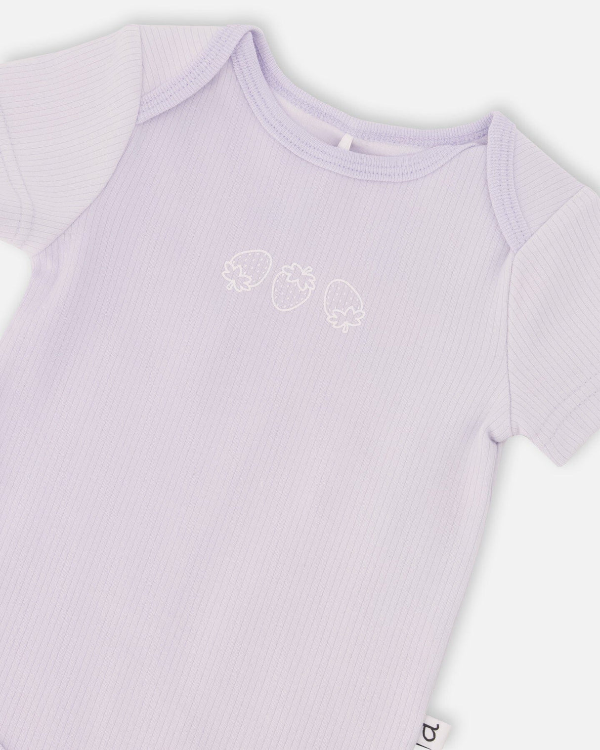 Evolutive Cotton Rib Jersey Onesie Lilac-3