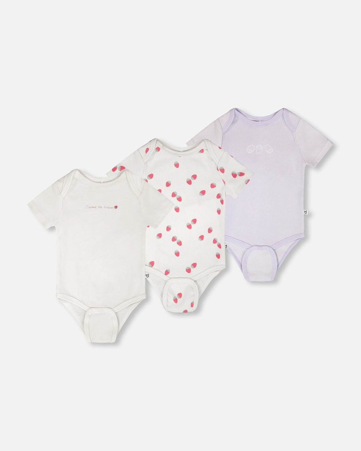 Evolutive Cotton Jersey 3 Pack Onesie White-0