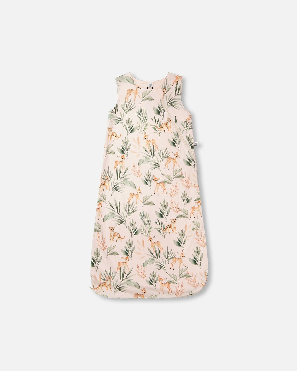 Organic Cotton Jersey Muslin Sleep Sack Peach Deer Print-0