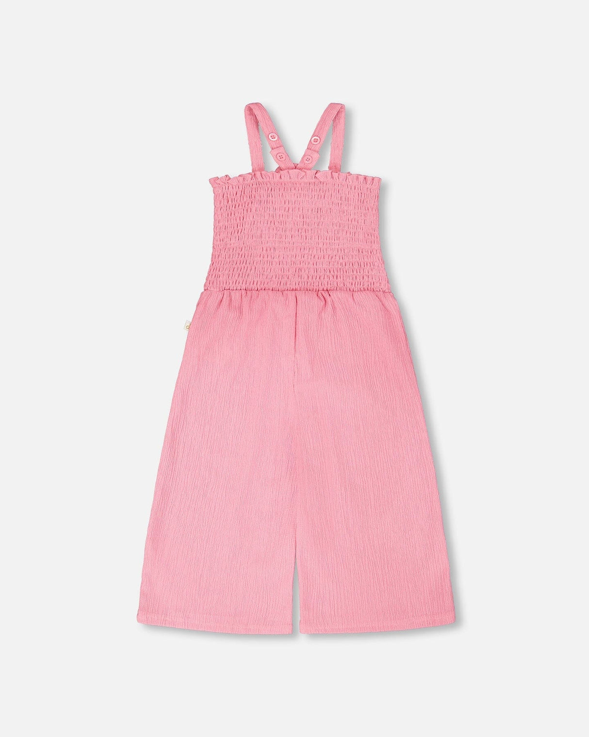 Crinkle Jersey Jumpsuit With Smocking Pink-2