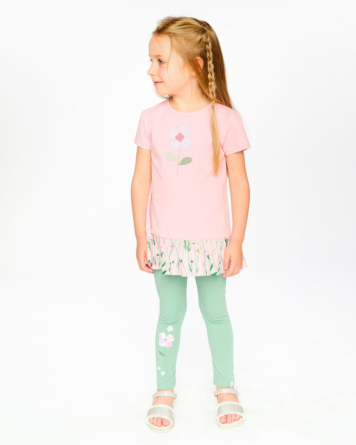 Organic Cotton Jersey Leggings Sage Green-1