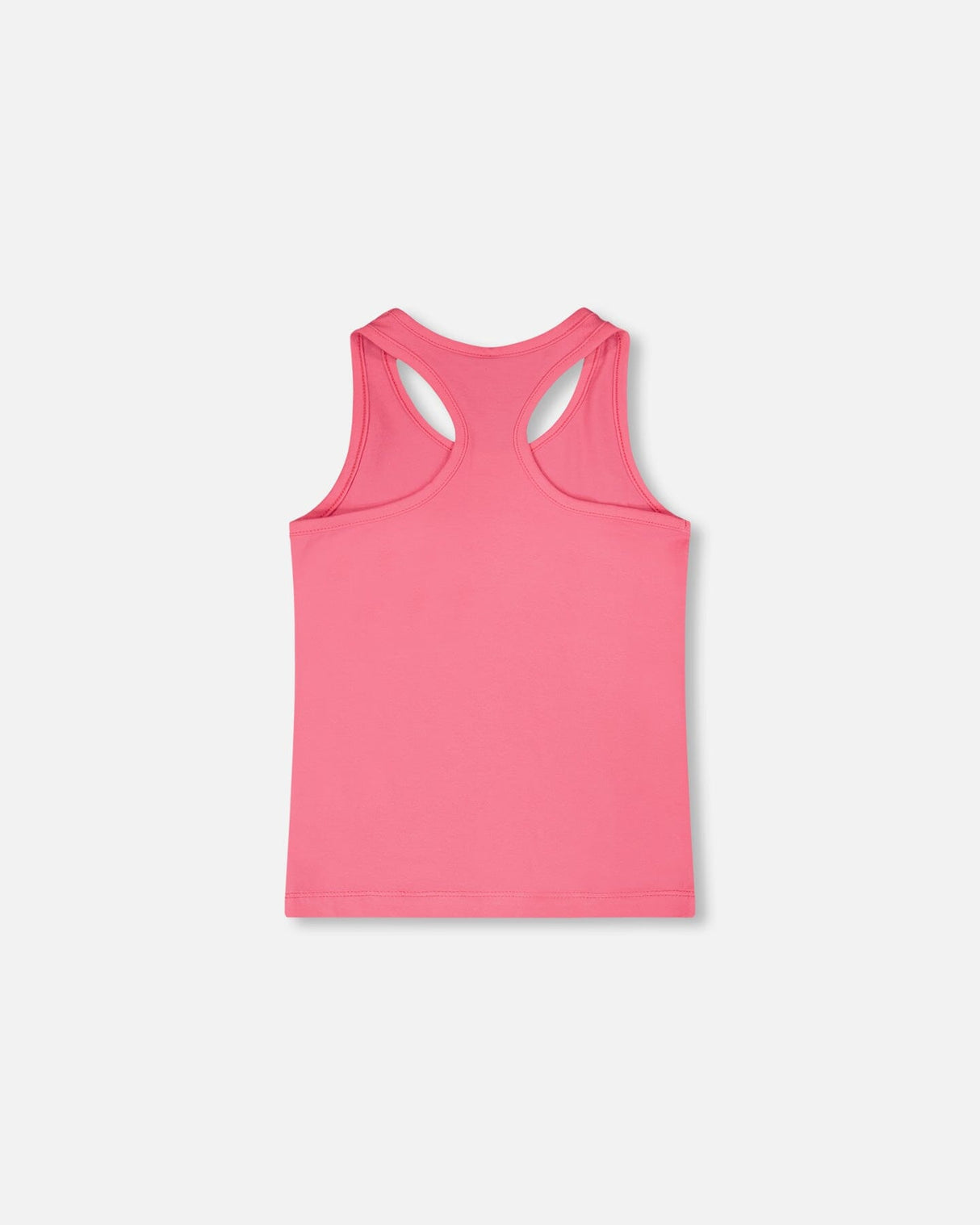 Organic Cotton Jersey Tank Top Pink With Screen Print-2