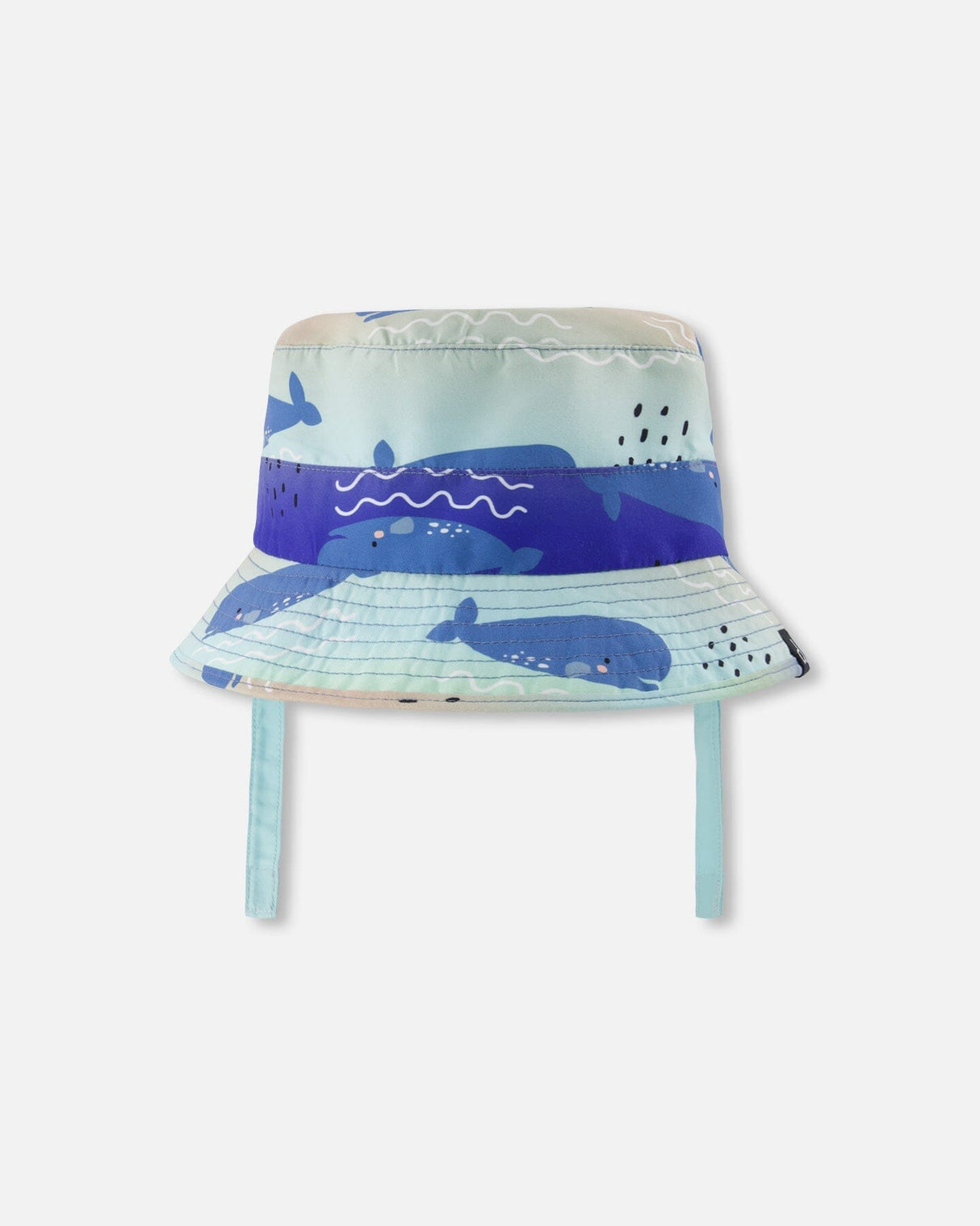 Recycled Polyester Beach Hat Blue Whale Print-0