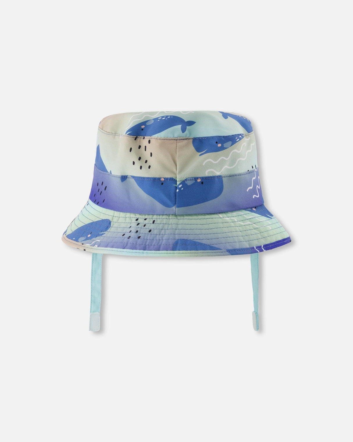 Recycled Polyester Beach Hat Blue Whale Print-2