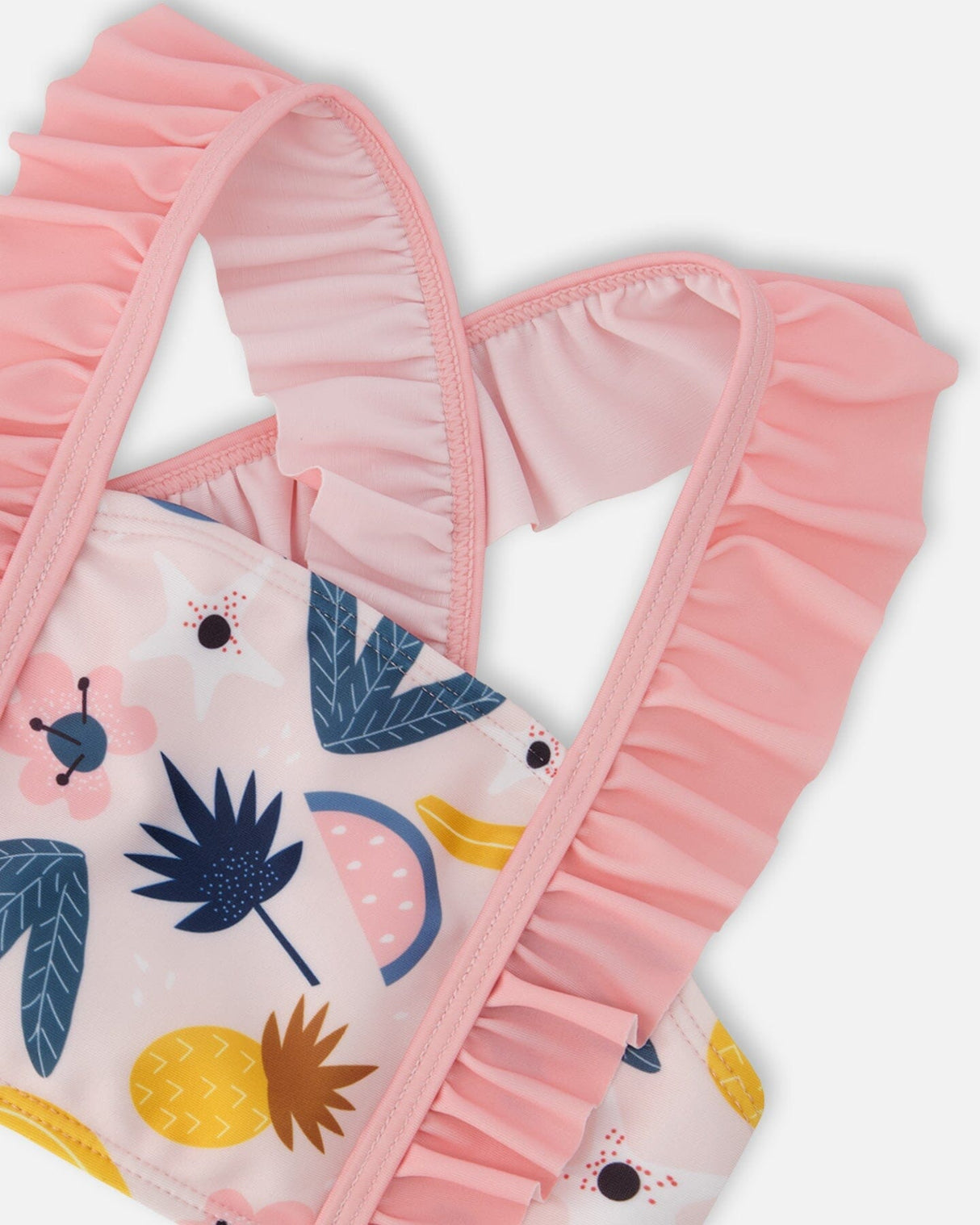 Two-Piece Swimsuit Pink Printed Fruits-4