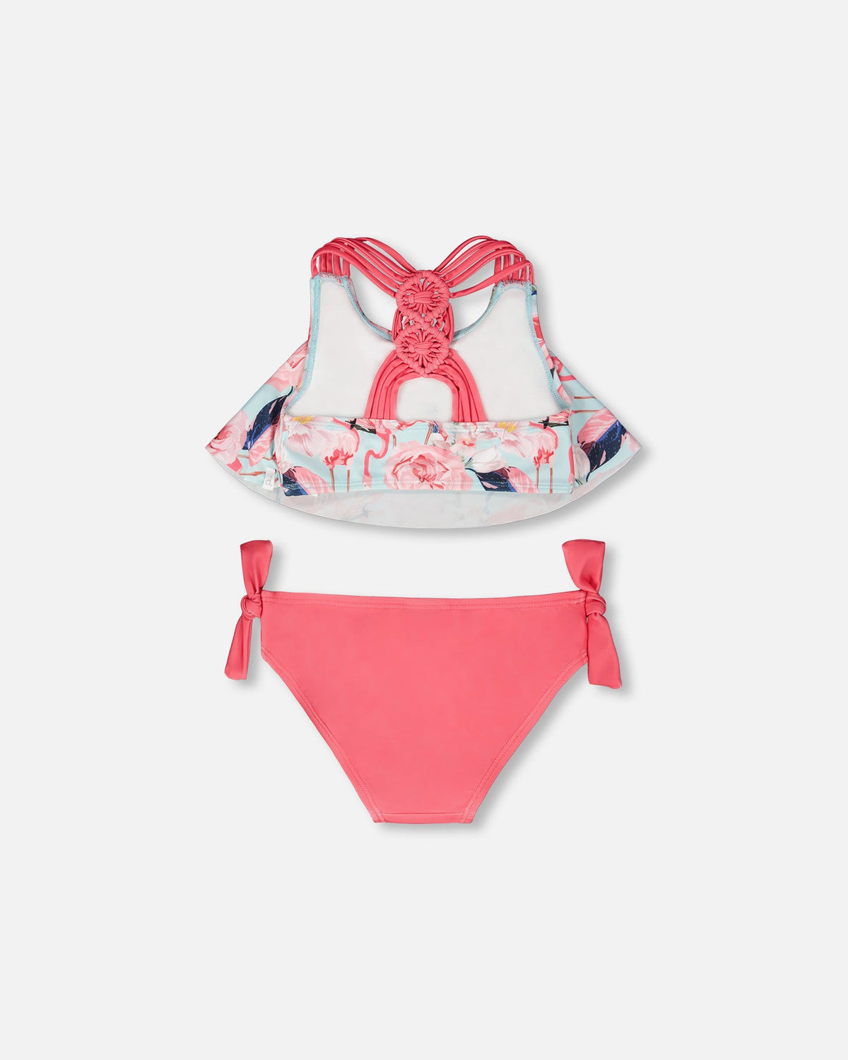 Deux par Deux Two-Piece Swimsuit Blue Flamingo Print product image P2