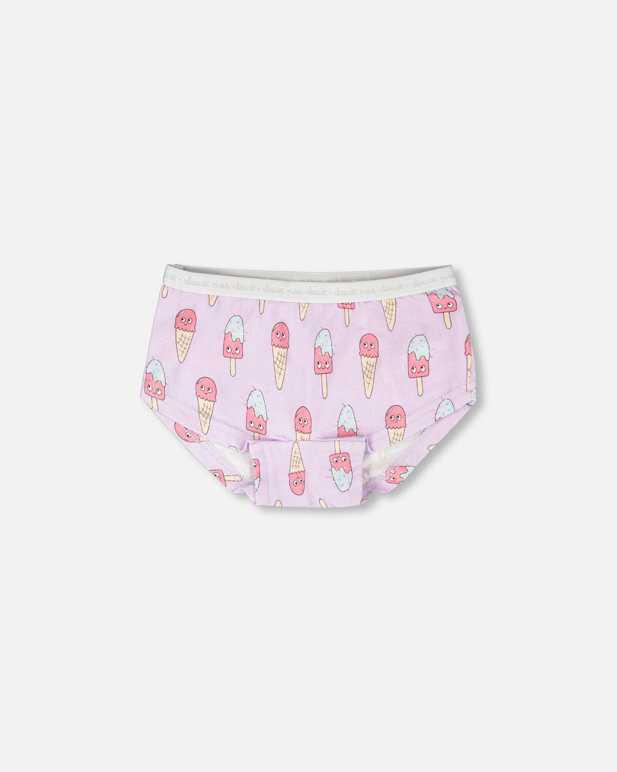 Organic Cotton Boyshort Panty Lilac Printed Ice Creams-0