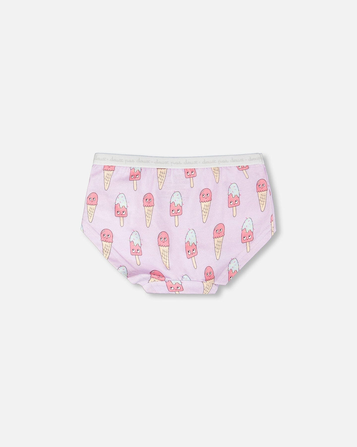 Organic Cotton Boyshort Panty Lilac Printed Ice Creams-1