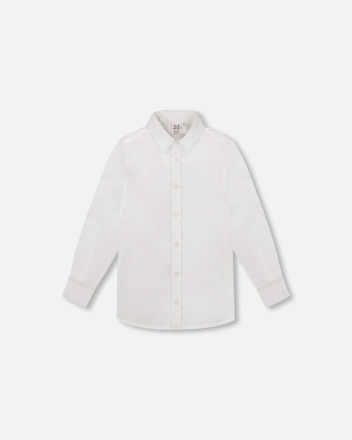 Button Down Long Sleeve Shirt White-0