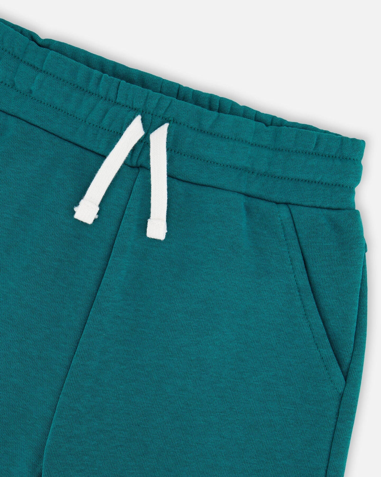 French Terry Sweatpants With Cross Seams Dark Turquoise-3