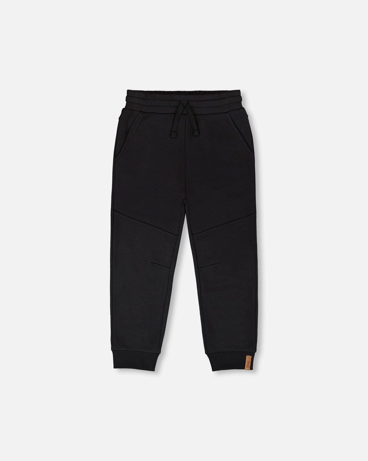 French Terry Sweatpants With Cross Seams Black-0