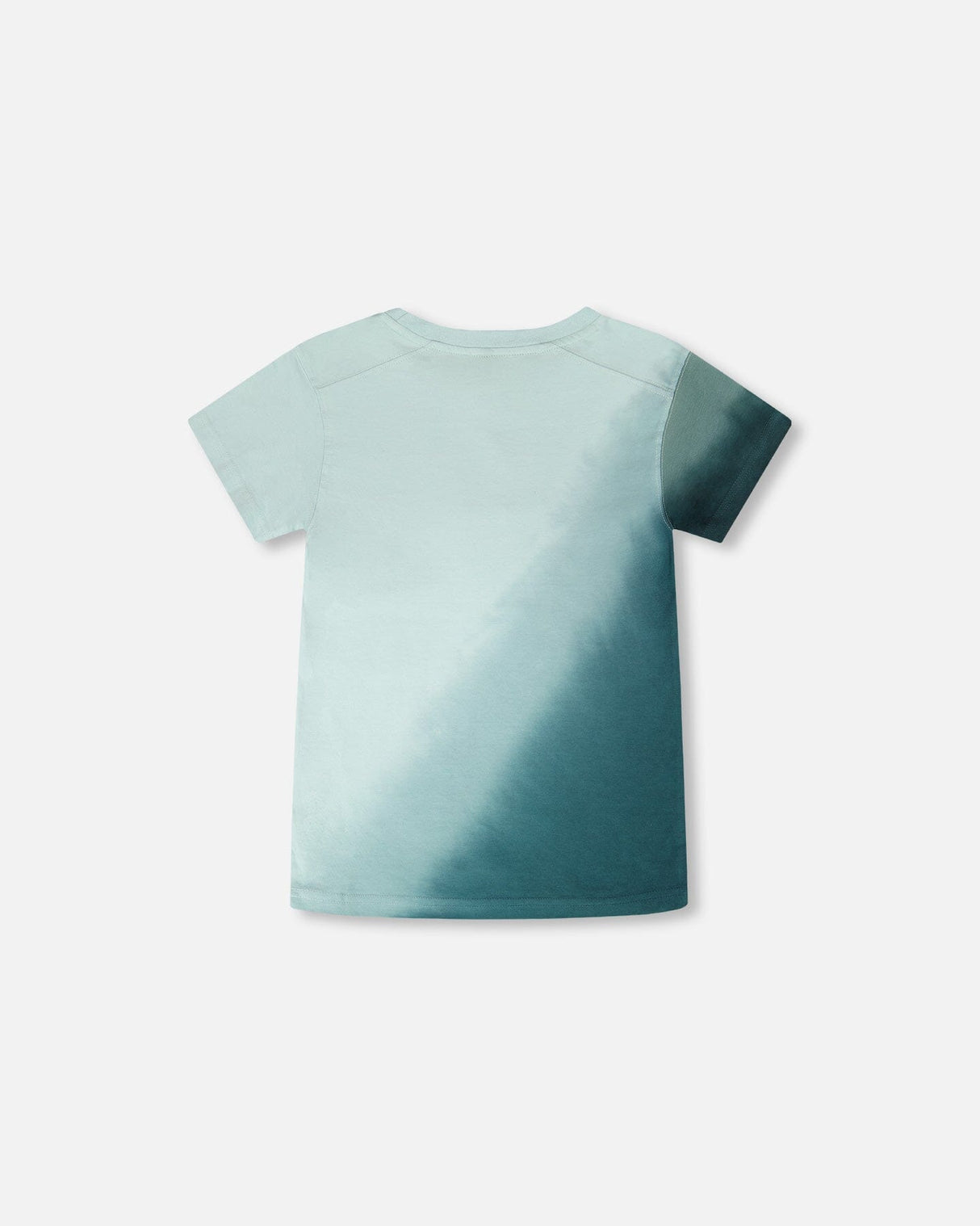 Organic Cotton Jersey T-Shirt With Print Turquoise-2