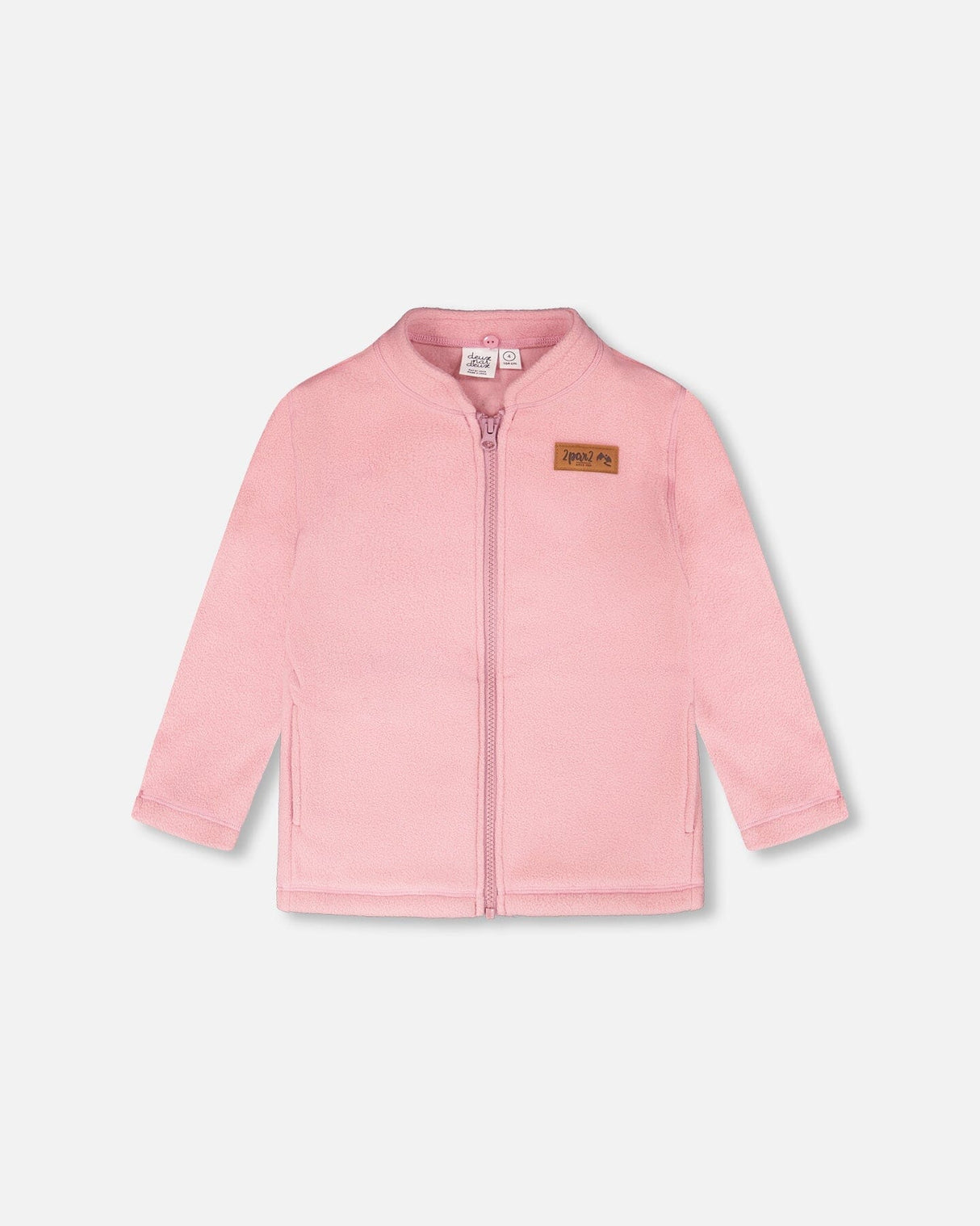 3-In-1 Two-Piece Mid-Season Outerwear Set Pink With Printed Butterflies-3