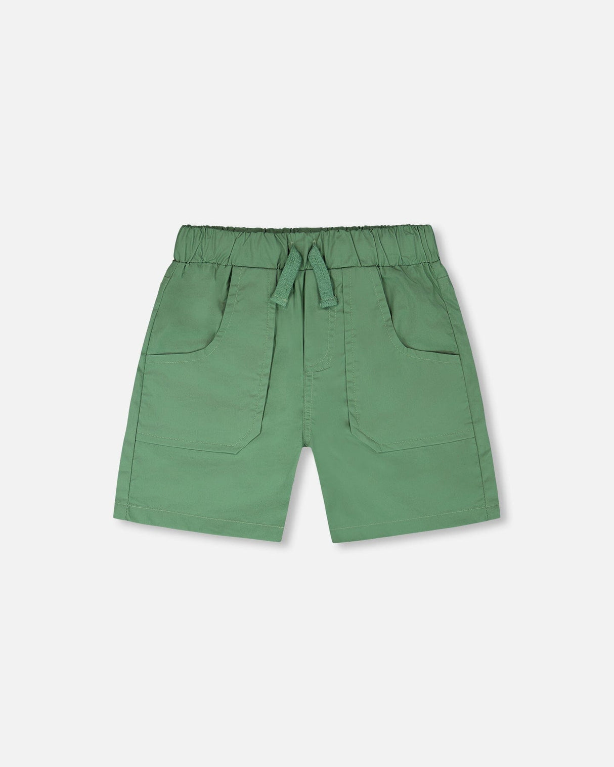 Parachute Shorts With Patch Pockets Green-0