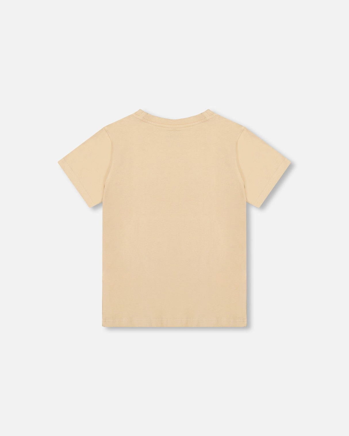 Organic Cotton Jersey T-Shirt Solid Beige-2