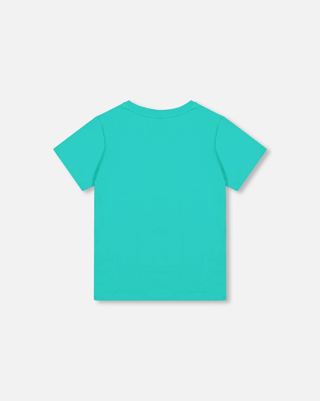 Organic Cotton Jersey T-Shirt Solid Turquoise-1