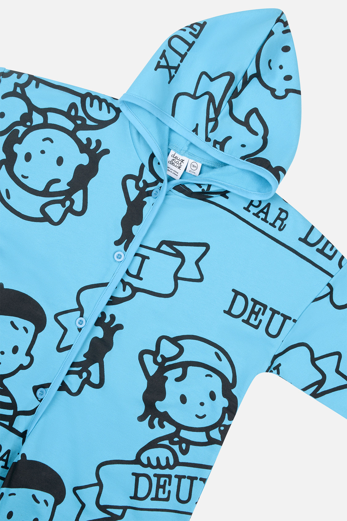 40Th Anniversary Printed Jersey One-Piece Sky Blue-4