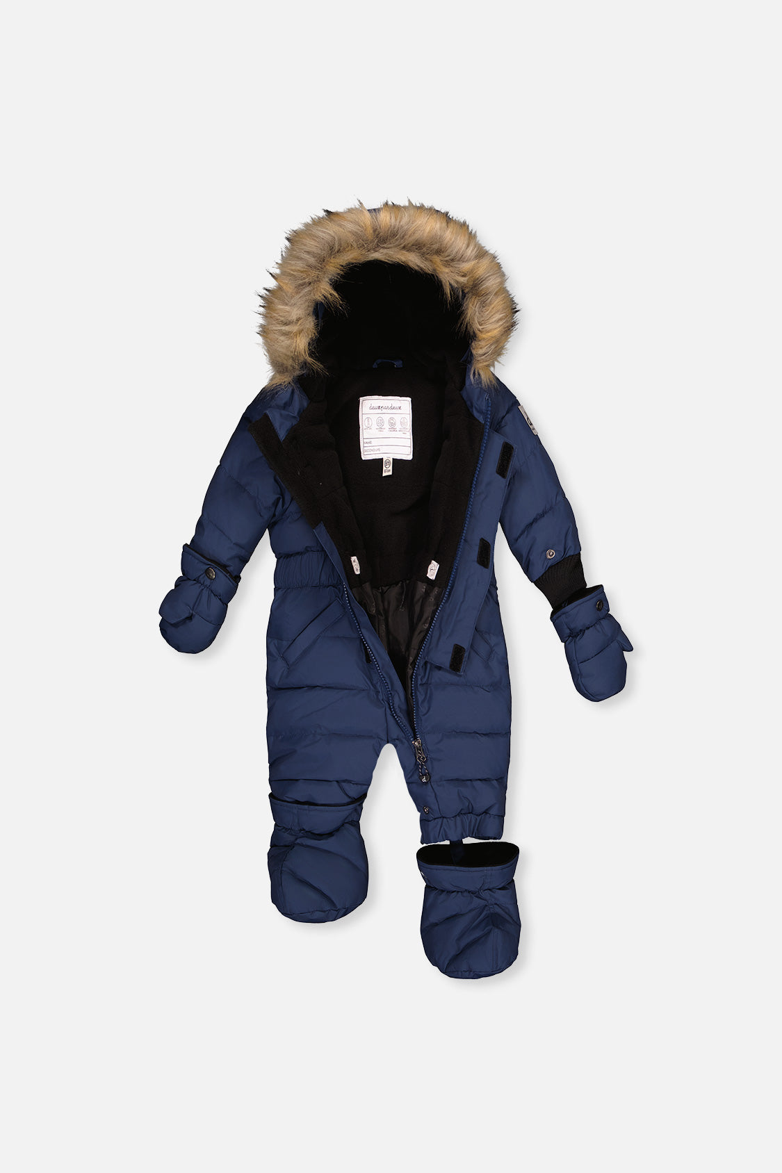 Deux par Deux Baby Original dark blue snowsuit, alternate view 3