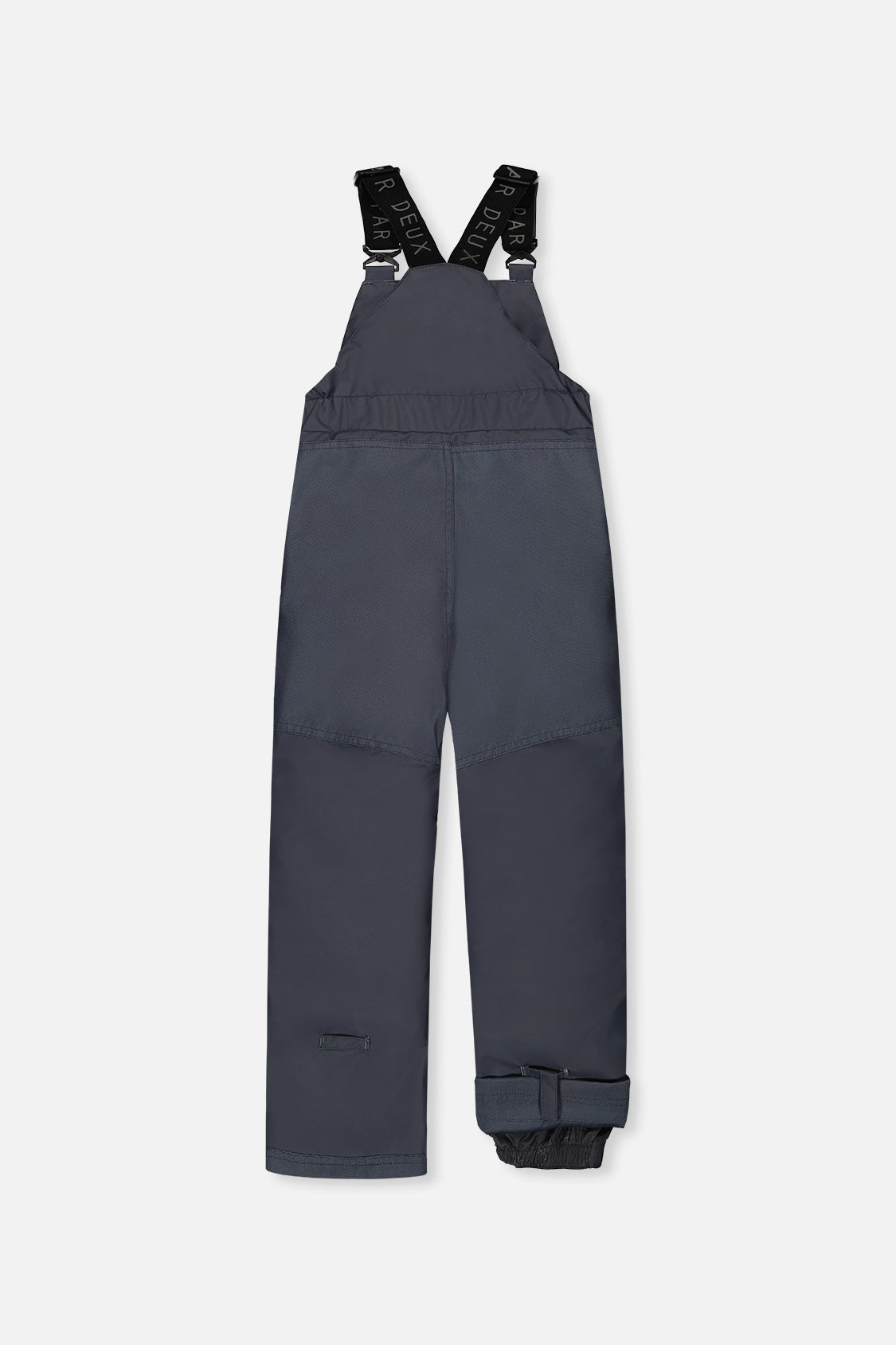 Deux par Deux DISCOVER dark grey bib snow pants, back view