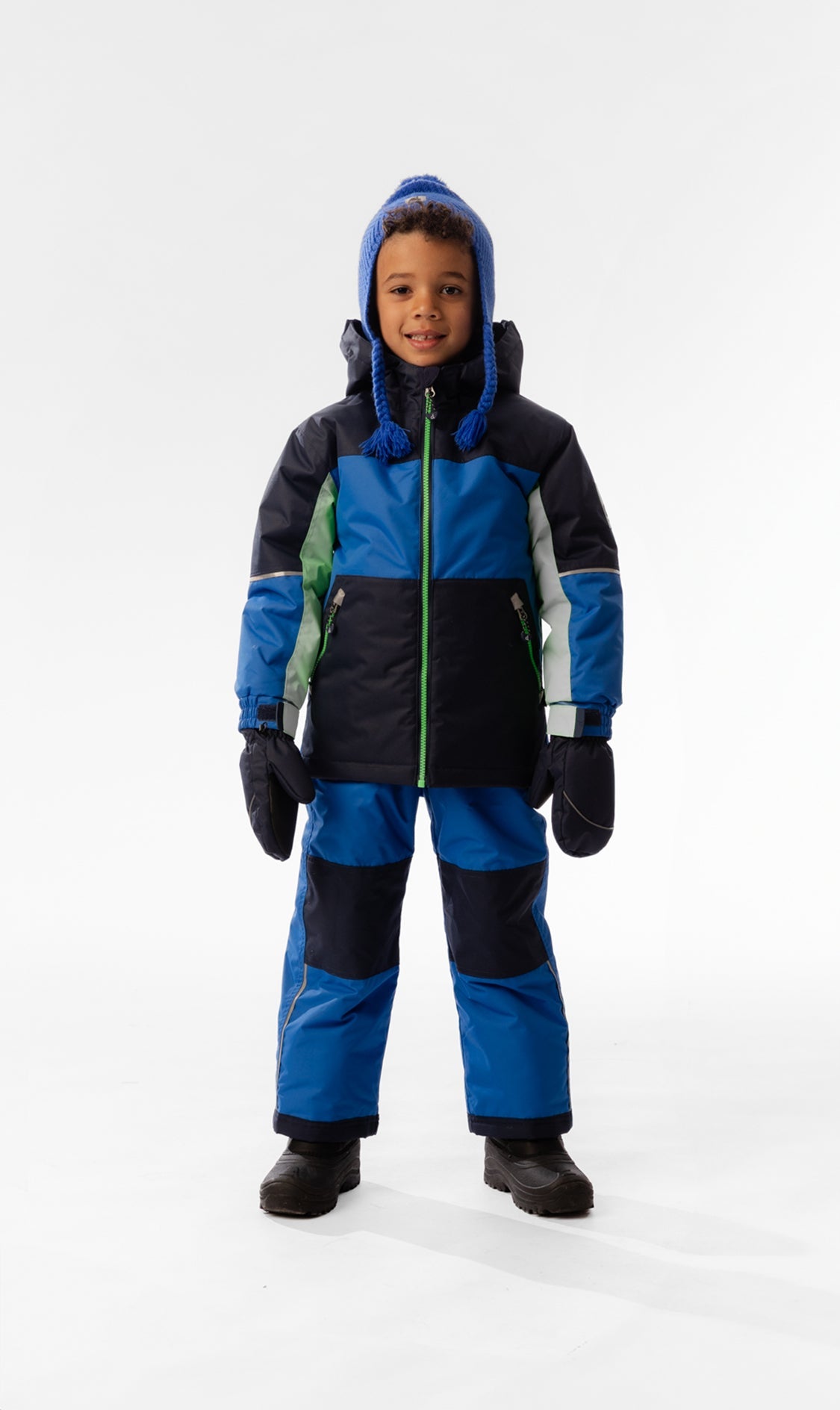 Light Weight Two Piece Chill Snowsuit Royal Blue And Green-1
