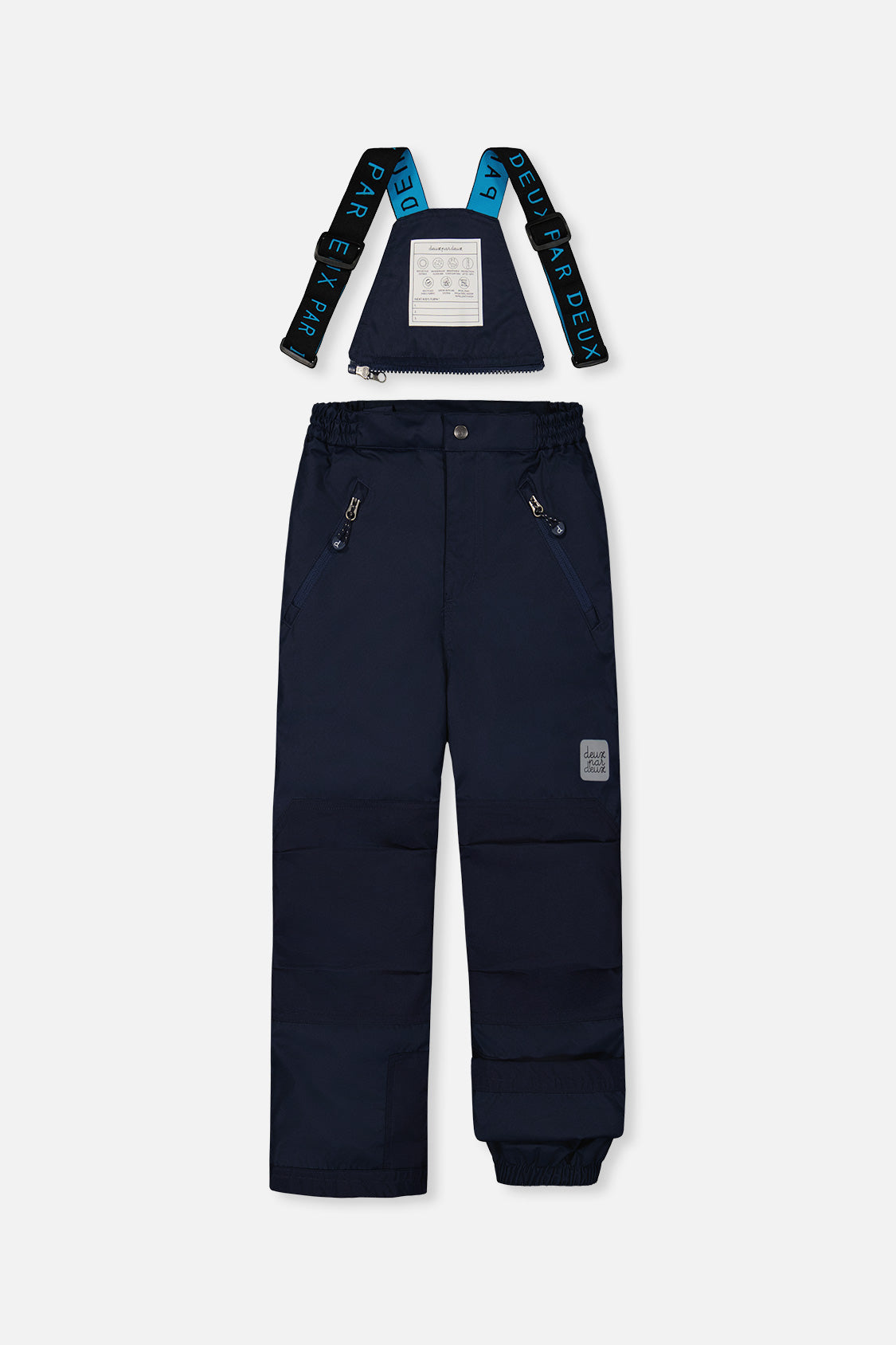 Two Piece Play Snowsuit Light And Dark Blue With Navy Pants-4