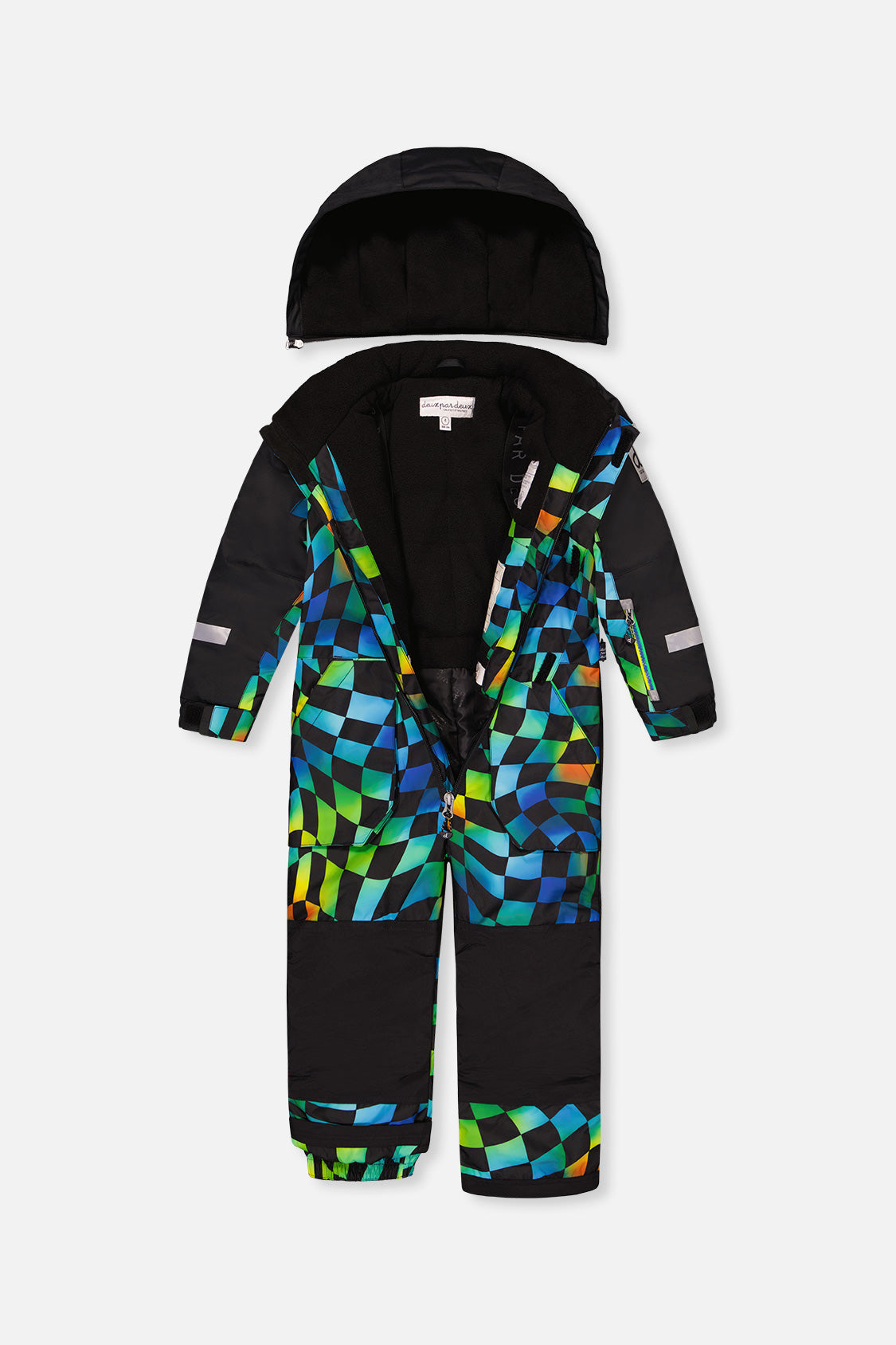 Deux par Deux blue checkered one-piece PLAY snowsuit, product photo 3