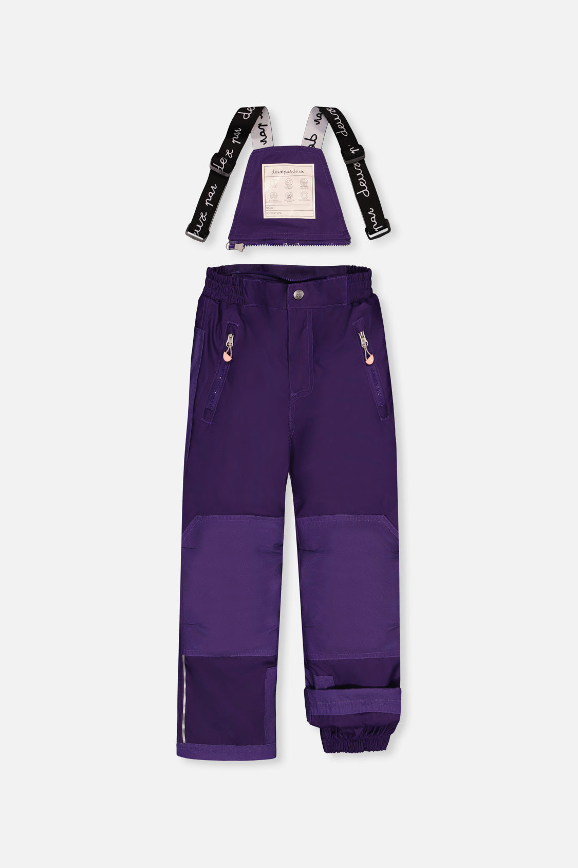 Deux par Deux girls' PLAY snowsuit with pink mini flower jacket and solid snow pants, alternate view 5