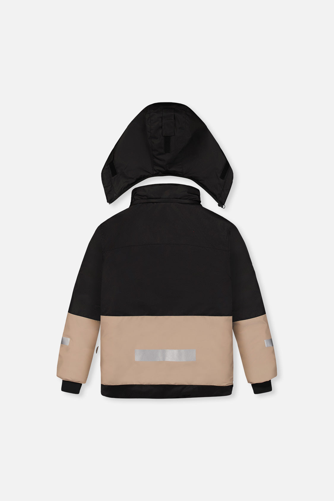 Deux par Deux TEKNIK two-piece snowsuit, black, beige and burgundy, alternate view 1