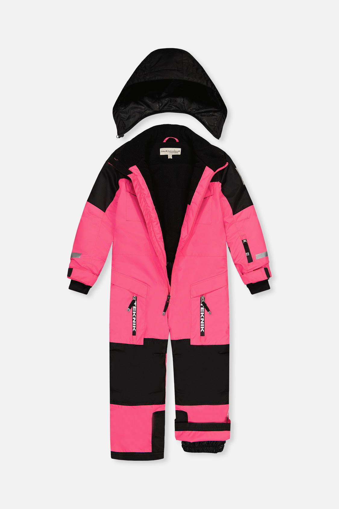 Kids One Piece Teknik Snowsuit Bright Pink-4