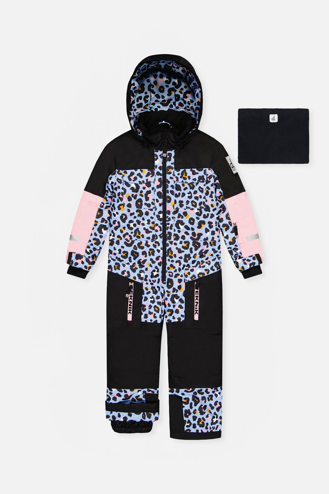 Kids One Piece Teknik Blue Leopard Print-0