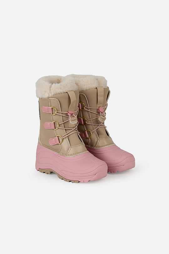 Winter Boots With Removable Lining Pale Dusty Pink-0