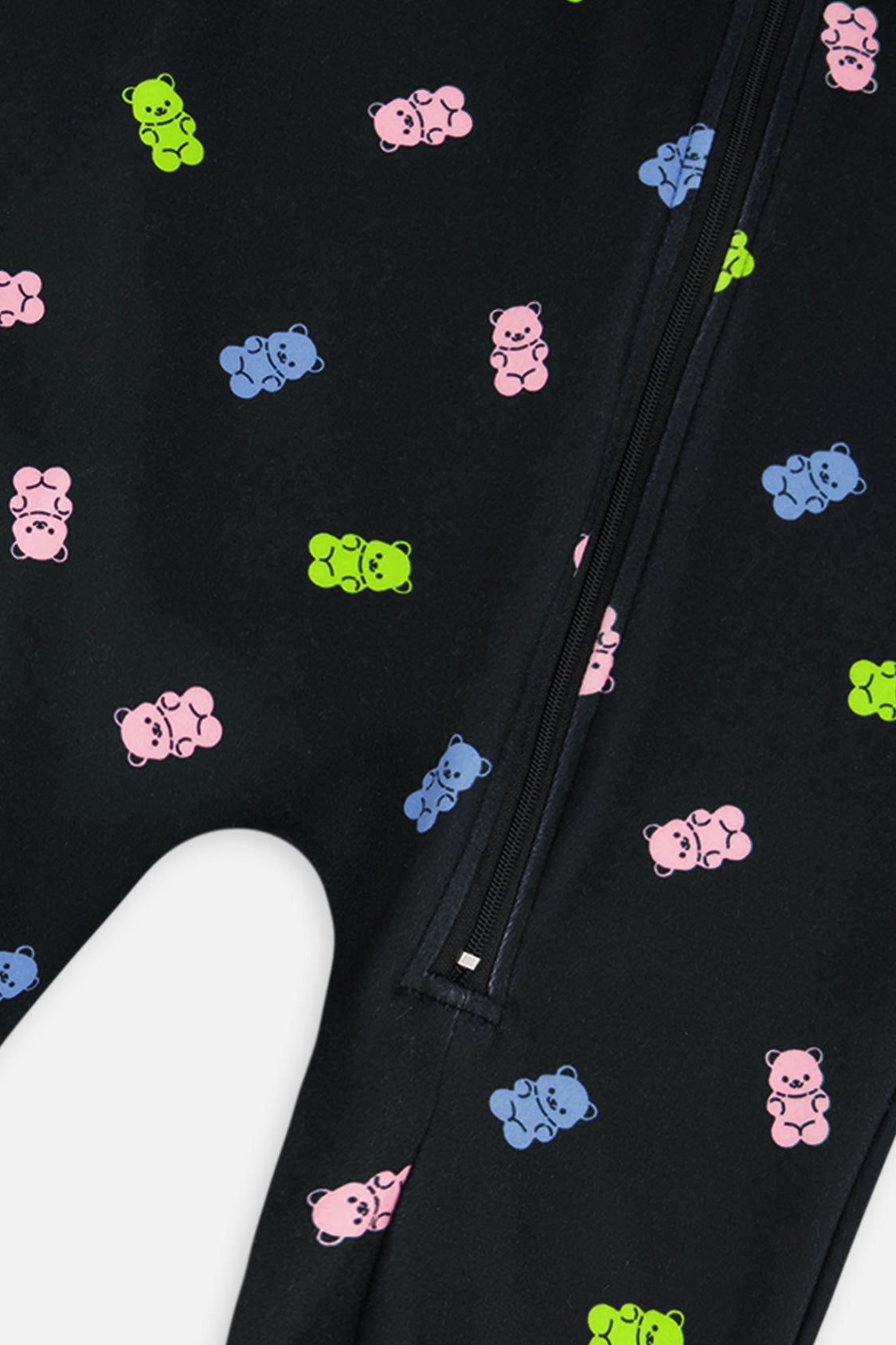 Deux par Deux Baby One Piece Thermal Underwear Black Printed Gummy Bears